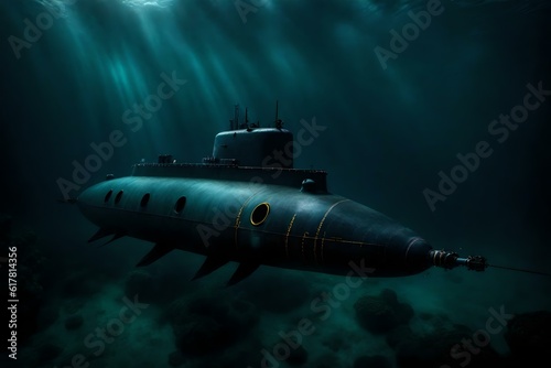 Wallpaper Mural Submarine Deep Underwater / Ai Generated wallpaper/background Torontodigital.ca