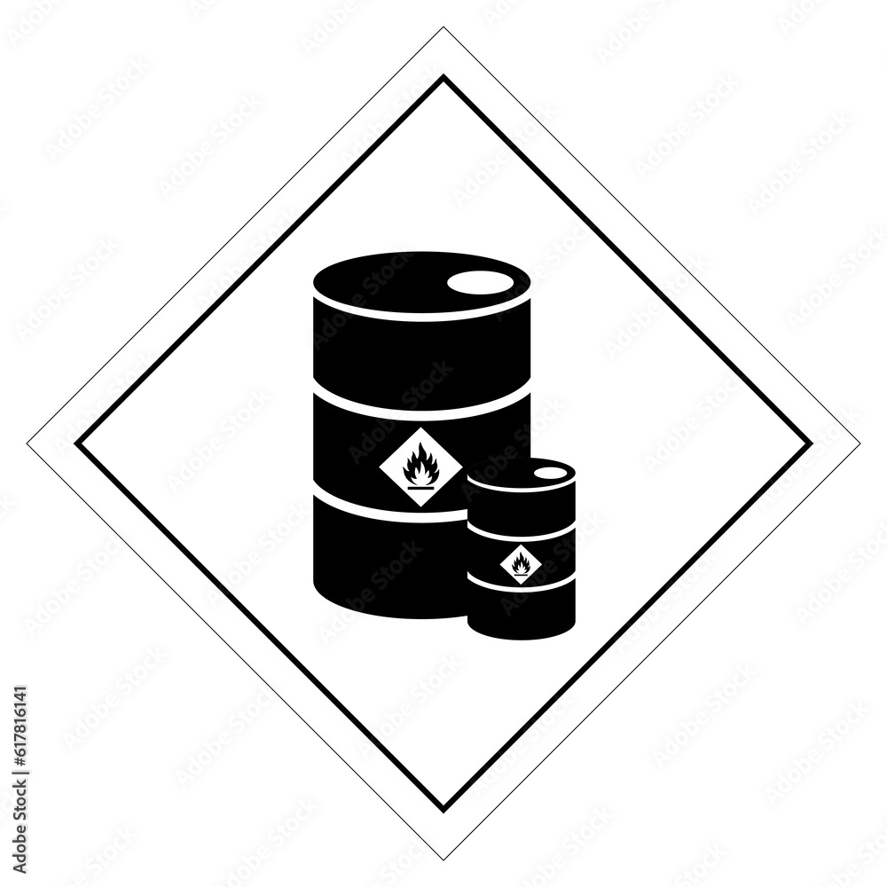 Warning Flammable Storage Area Symbol Sign, Vector Illustration, Isolate On White Background Label. EPS10 Warning Flammable Storage Area Symbol Sign, Vector Illustration, Isolate On White Background Label. EPS10