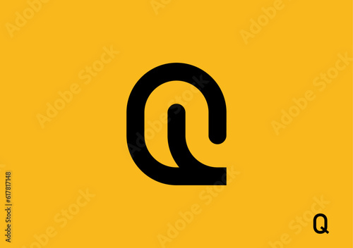Experience refined luxury with our sleek logo, highlighting the elegance and allure of the letter Q