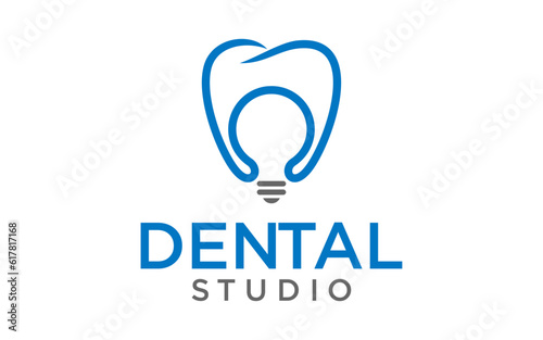 Dental studio vector logo design. dentist