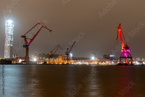 Harbor girders in the port of Gothenburg