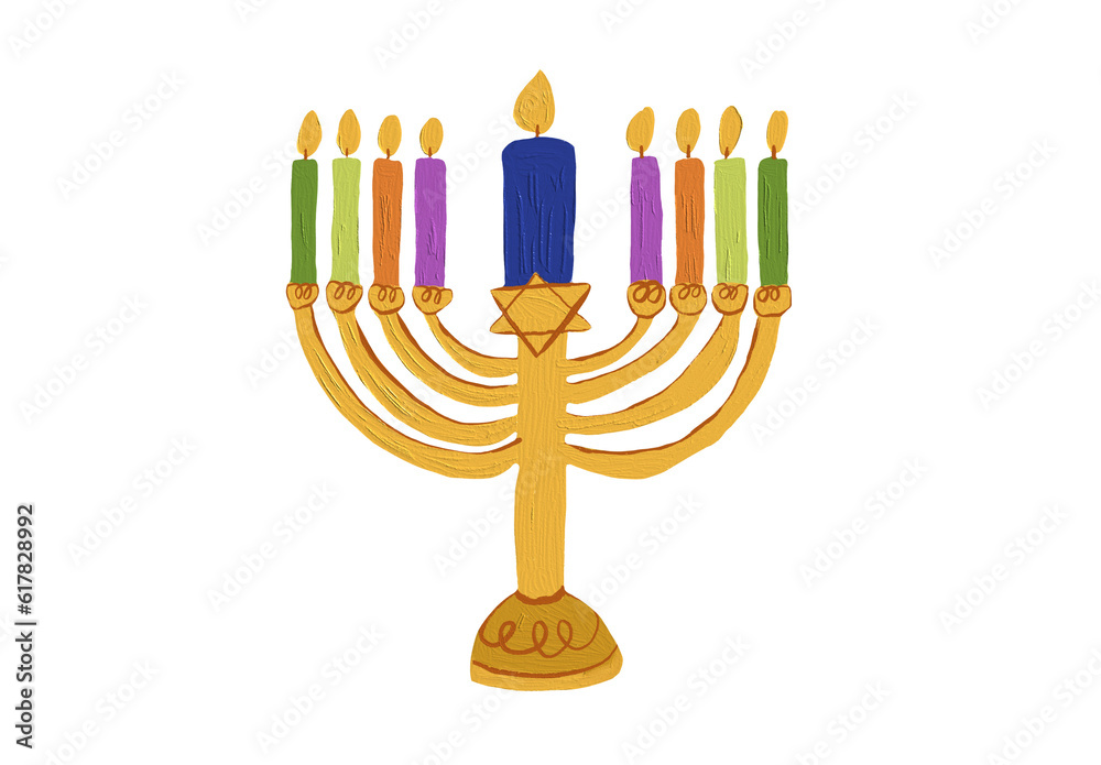 hanukkah menorah with candles hanukkah menorah with candles