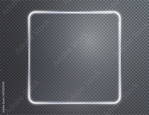 Collection of futuristic hud light white frame. HUD PNG. Technological background. Light glass white frames square, oval, rectangle, circle. HUD PNG. 