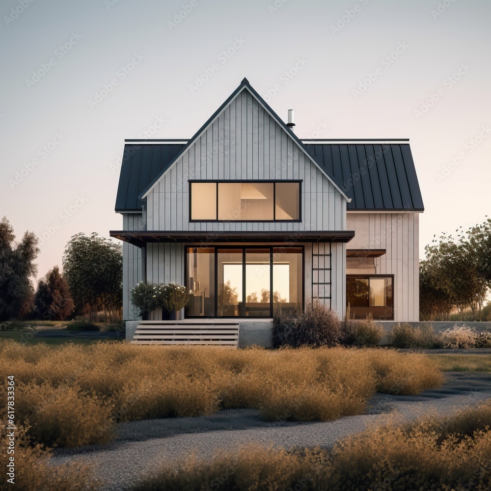Beautiful contemporary house, generative ai