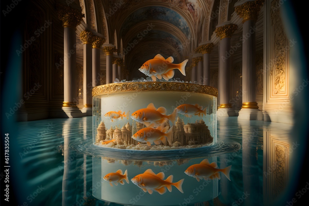 Gallery Detail: Multilayer Cake In The Hall Of Mirrors Of Versailles Palace