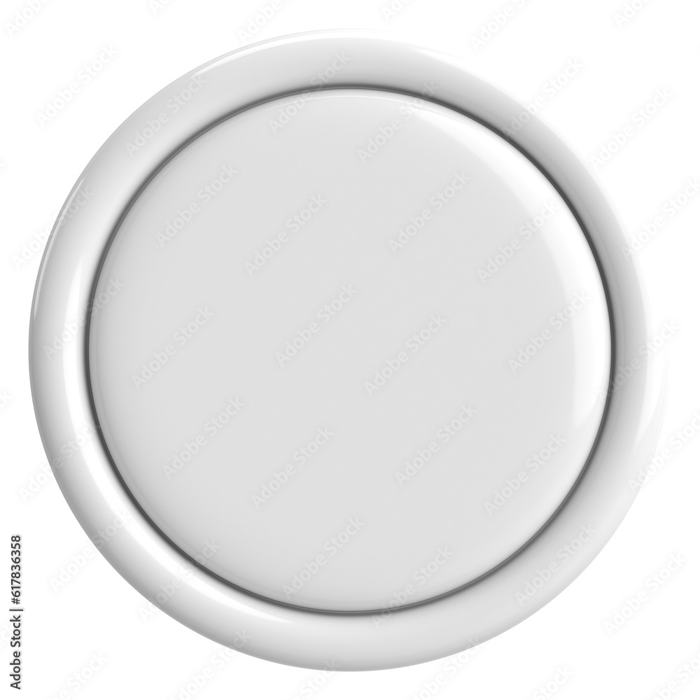 3D circle button. Empty button. 3D illustration. 3D circle button. Empty button. 3D illustration.