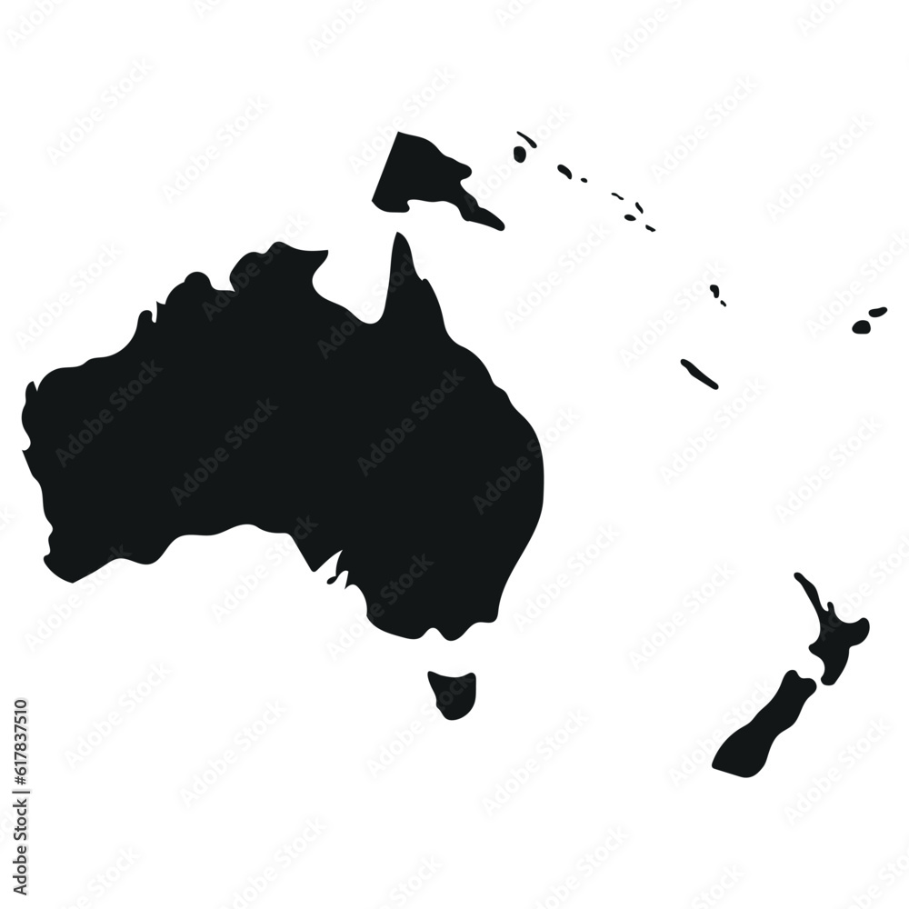 Australia, kształt kontynentu.  - obrazy, fototapety, plakaty 