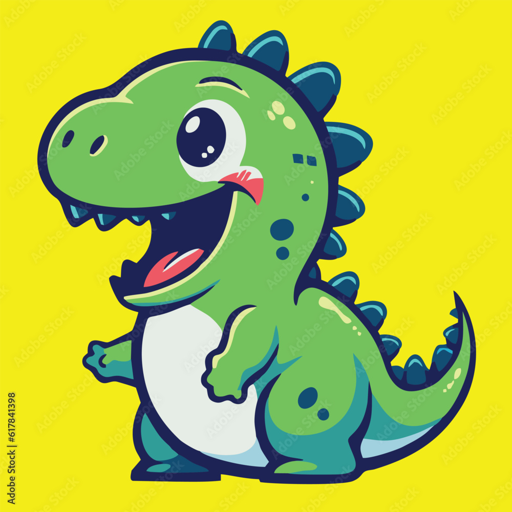 Obraz premium Delightful dino character for your design project