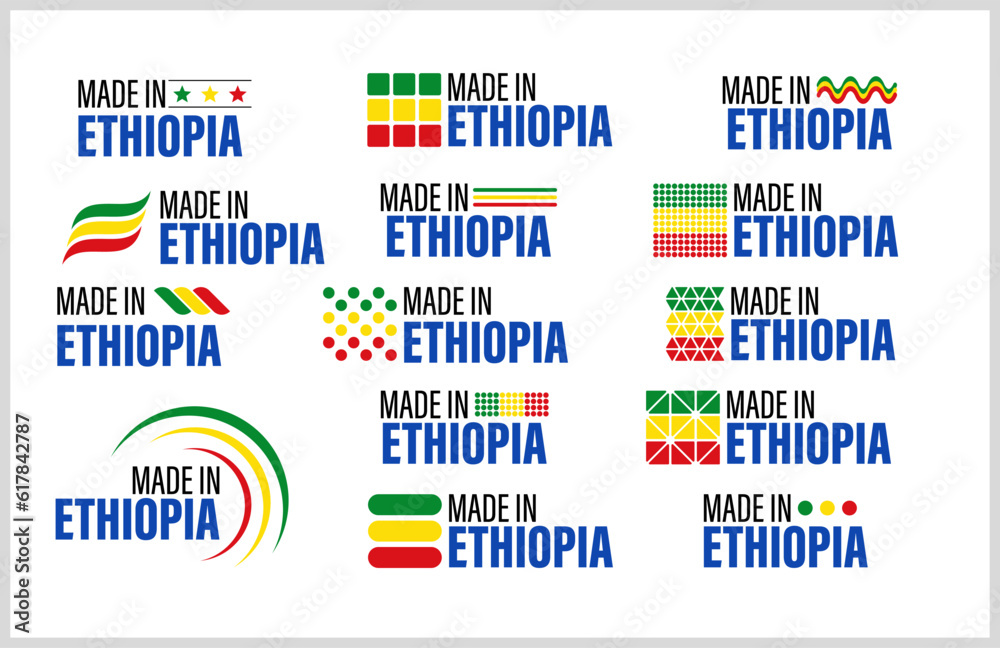 Made in Ethiopia graphic and label set.