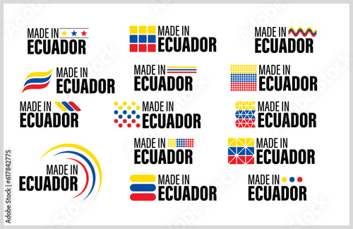Made in Ecuador graphic and label set.