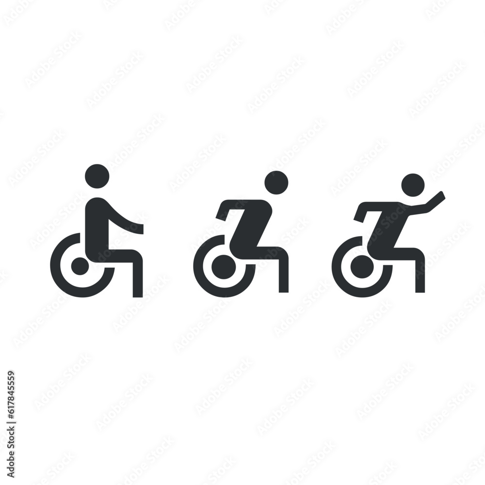 sign set disability rights vector illustration sign set disability rights vector illustration