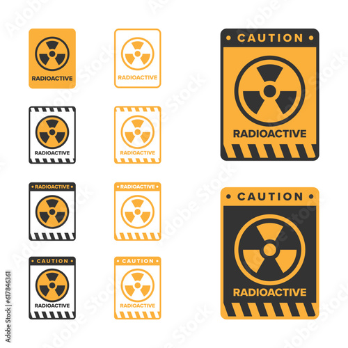 Nuclear radiation radioactive icon sign design vector, radiation hazard icon board