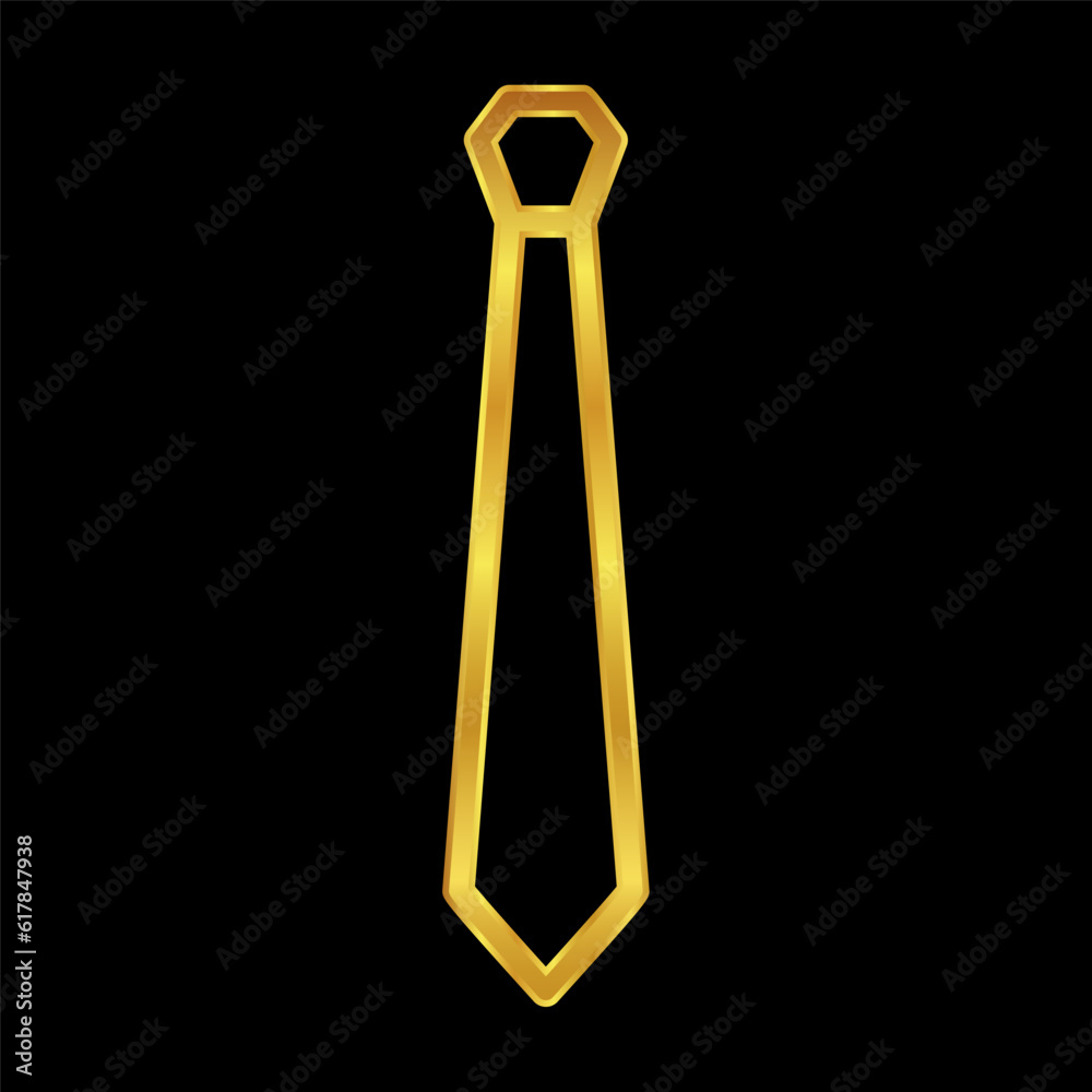 tie icon in gold colored tie icon in gold colored