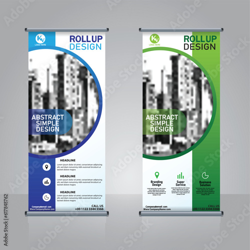 professional business roll up banner design template	