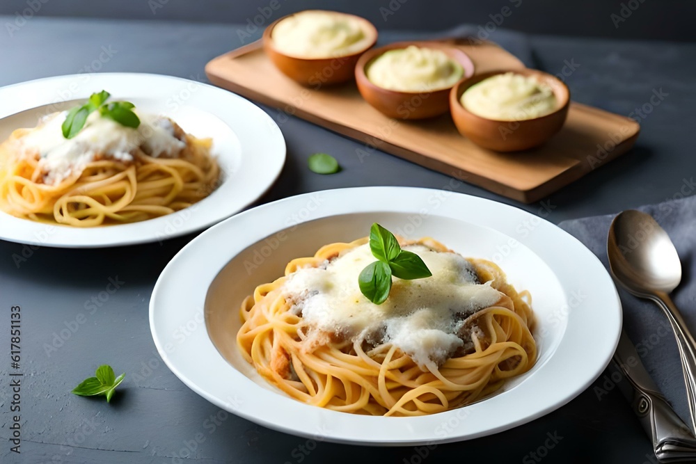 spaghetti with seafood AI generated spaghetti with seafood AI generated