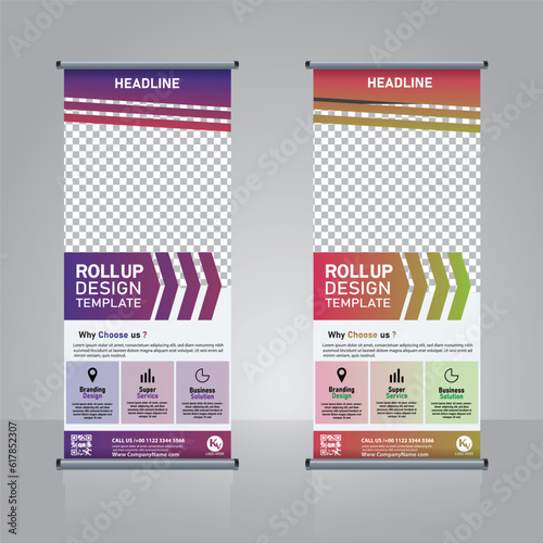 Business roll up banner design template