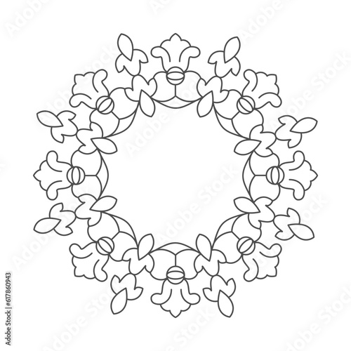 Floral frame  lace pattern  stamp or stencil for scrapbooking and decorative embossing  die cut template