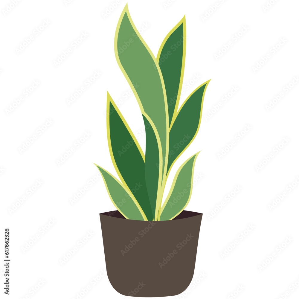 Snake plant flat icon