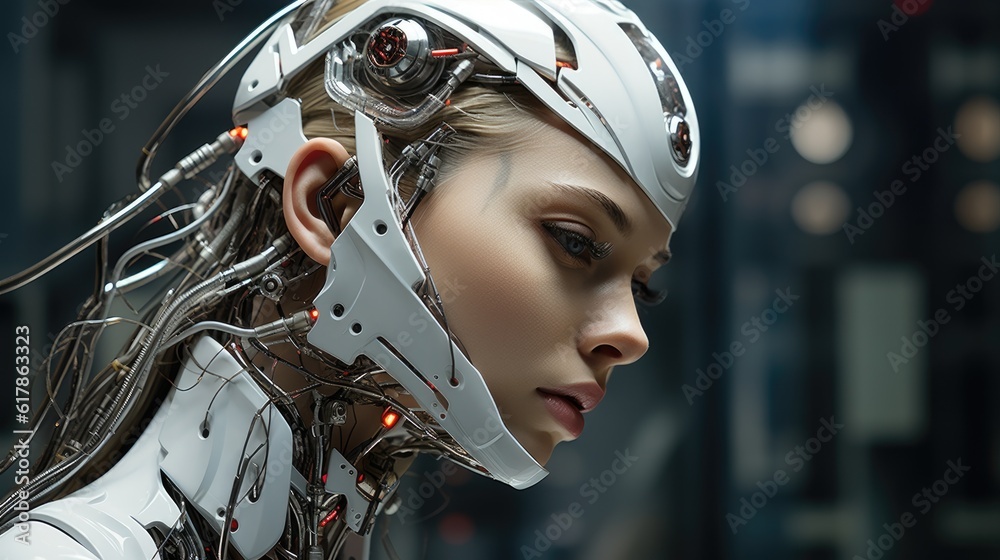 Fototapeta premium Cyborg. Generative AI