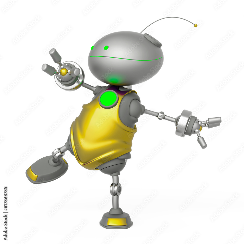 mini bot is doing some balance yoga mini bot is doing some balance yoga