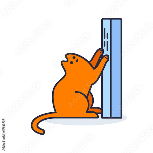 Cat scratches vector icon in a flat style.