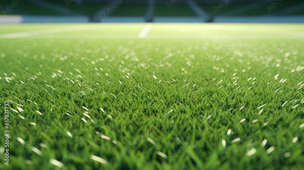Football ,soccer, pitch with grass pattern.3d rendering