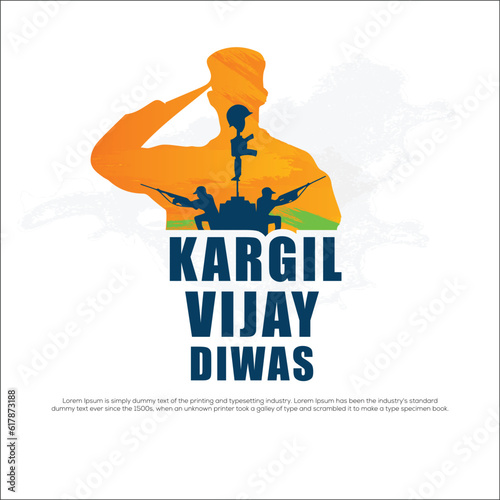 abstract concept for Kargil Vijay Diwas, banner or poster.26 JULY