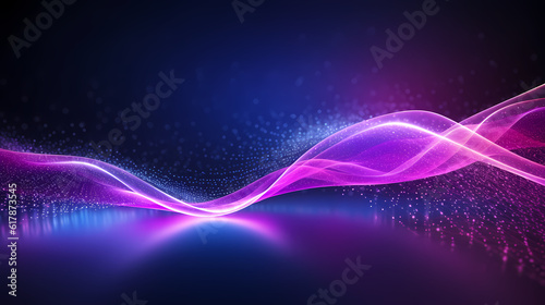 Neon Glow of Digital Communication, Ultraviolet Light Spectrum with Dynamic Data Transfer, generative ai.