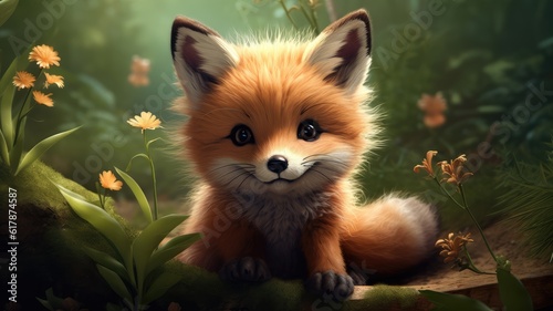 Cute Fantasy Creature in Animal Theme. Mysterious fantasy creature captures attention with captivating animal themes.