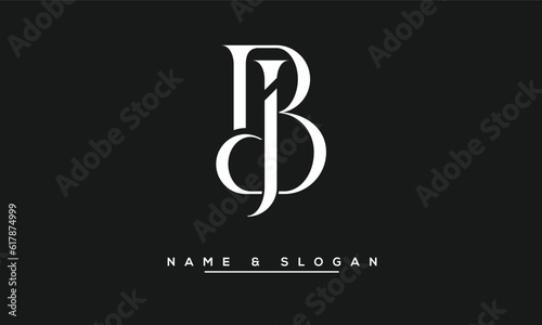 JB,  BJ,  J,  B  Abstract  Letters  Logo Monogram