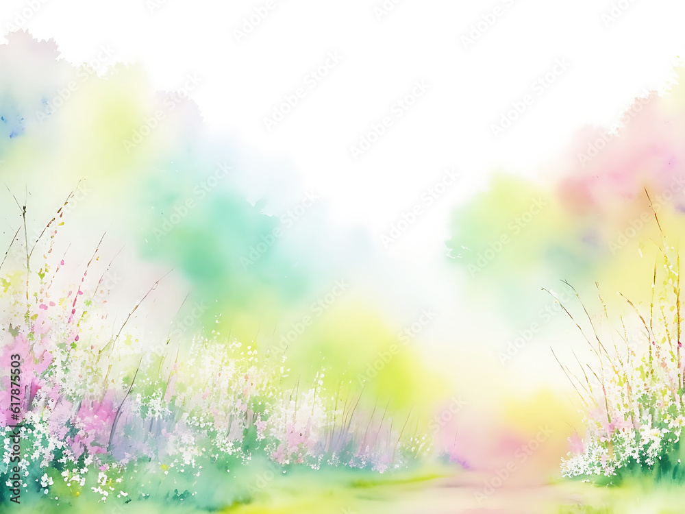 Hand-painted watercolor nature background
