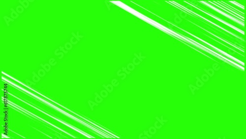 video animation. Speed ​​line manga effect on green screen background.