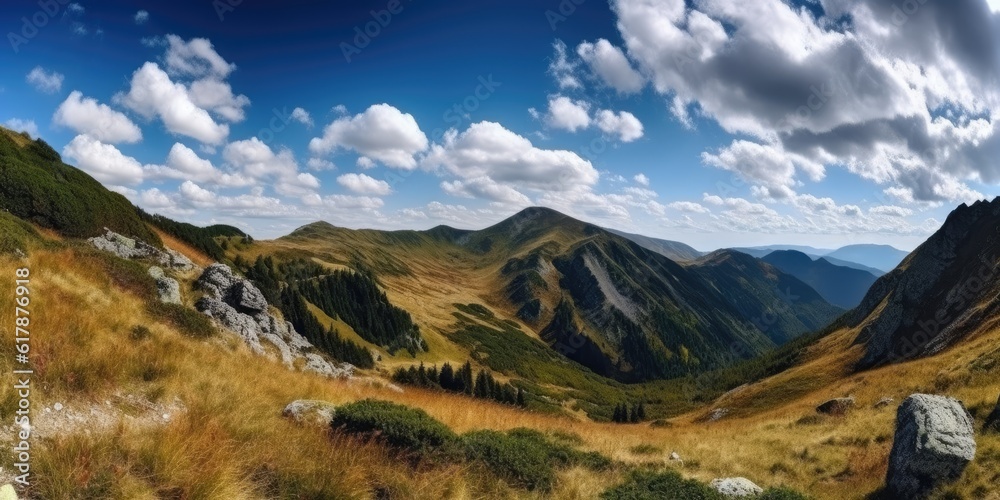 Obraz premium Beautiful scenery in the mountains. Generative AI