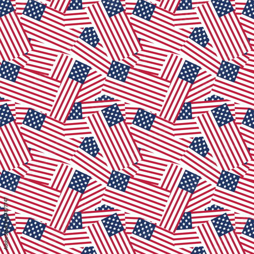 happy 4th of july independence day america flag freedom seamless pattern