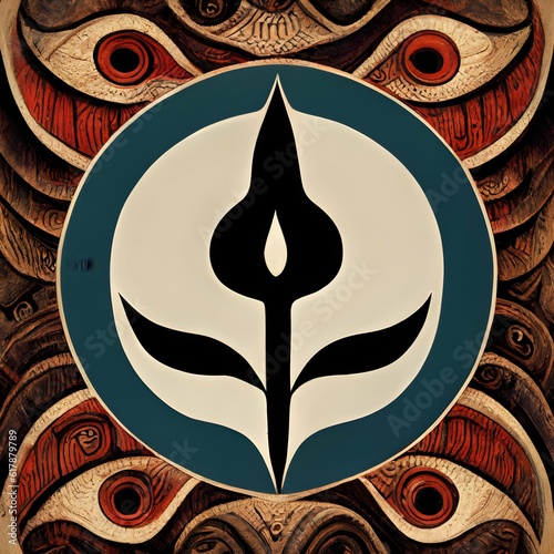 haida totem spiritualcore logo wallpaper  photo