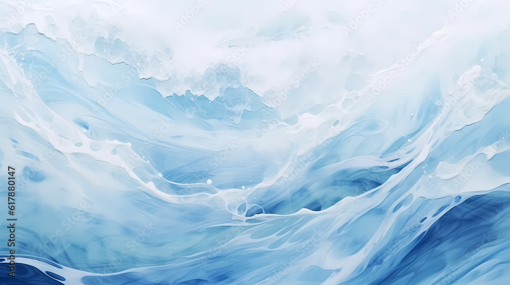 Fototapeta premium Blue Water White Waves