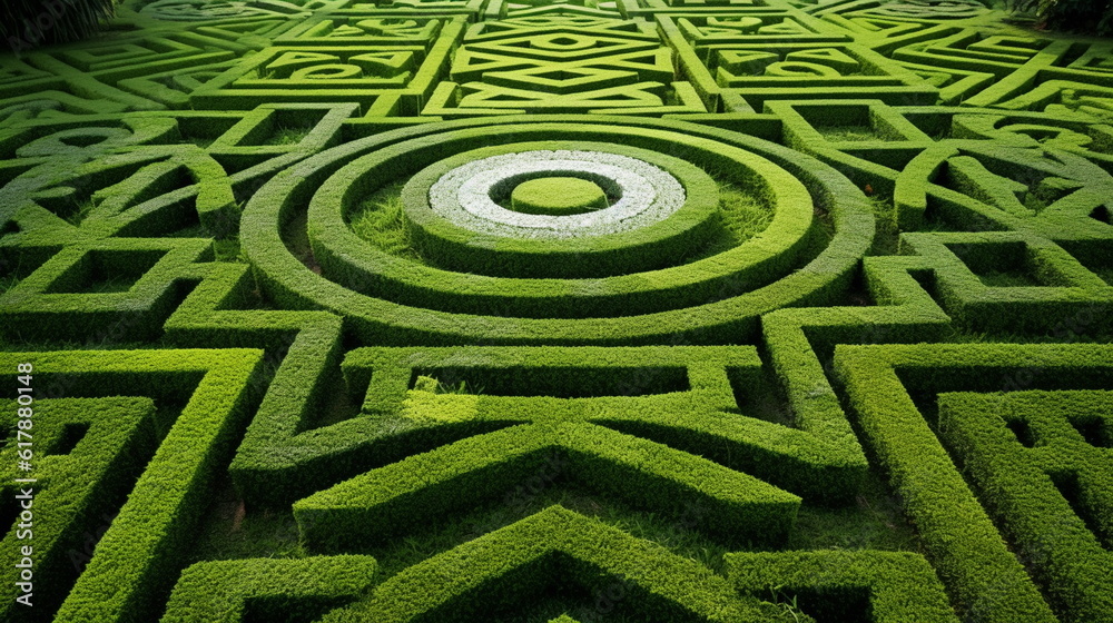Naklejka premium green grass maze