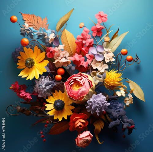 Summer flowers concept - Assortment of colorful flowers