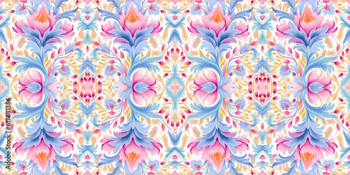 Seamless batik pattern, Seamless floral batik pattern, and Seamless motif pattern resemble ethnic boho, Aztec, and ikat styles. designed for use in satin, wallpaper, fabric, curtain, carpet, Batik Emb
