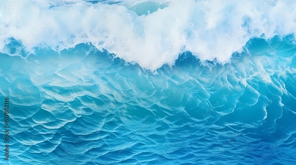 Obraz premium Blue Water White Waves