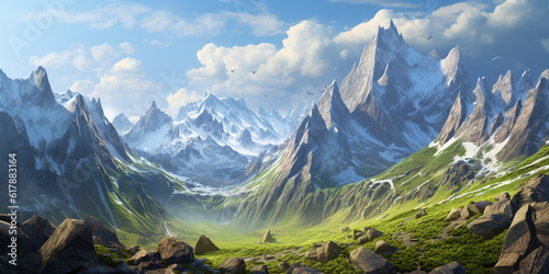 panorama of the mountains of the caucasus