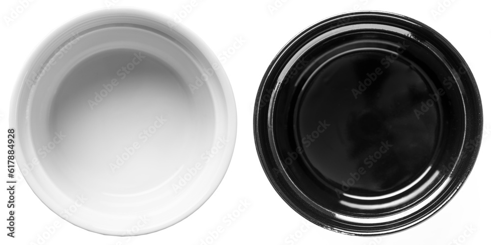 Empty ceramic bowl isolated on white background, top view Empty ceramic bowl isolated on white background, top view