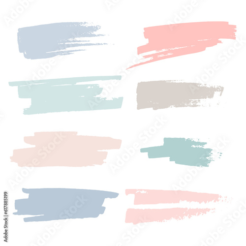 Abstract set watercolor background strokes.marker applies paint strokese background vector illustration with textural design.Modern calligraphy with a brush.Vector paint. Stock image isolated 