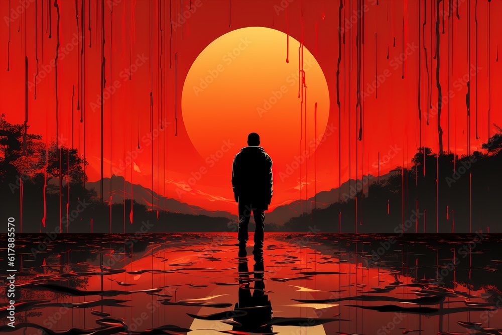 Fototapeta premium apocalyptic surreal landscape