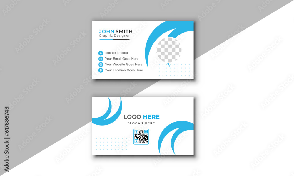 Minimal and modern business card design.