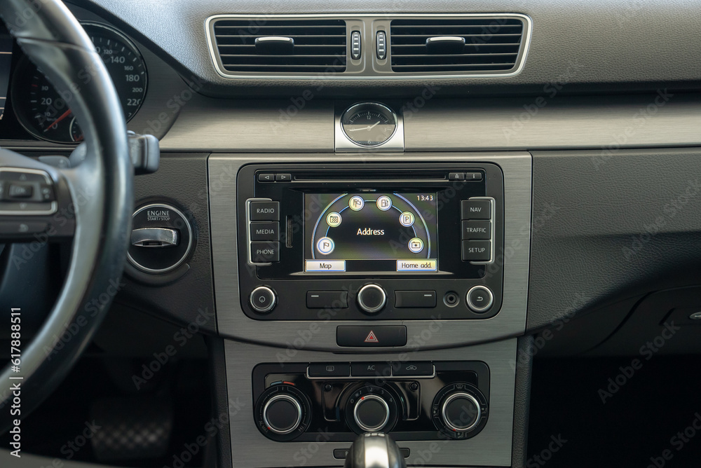 control panel of a car