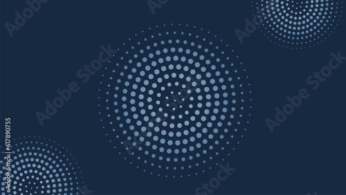 Abstract halftone dots background. Halftone effect vector pattern and blue backdrop.