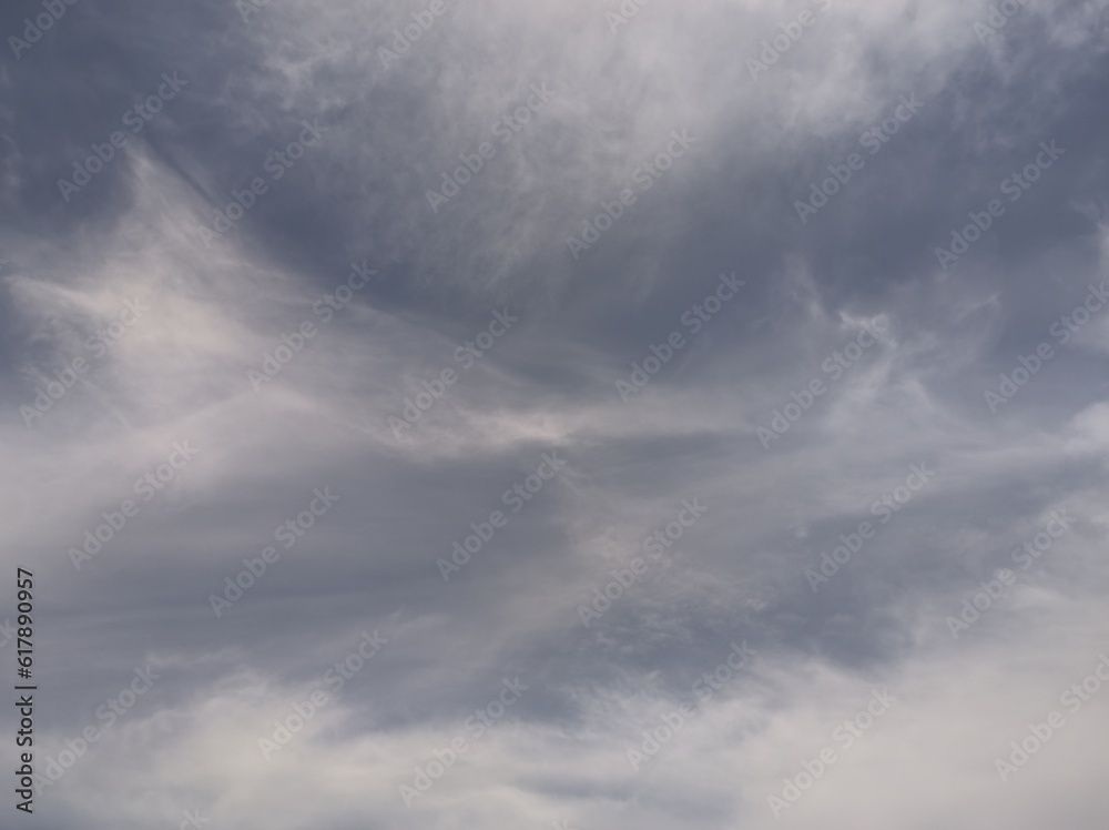 Cirrocumulus clouds expand in the sky