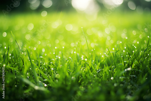 Green Grass Background Generative AI