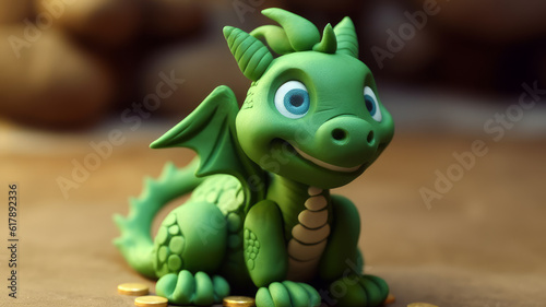 symbol of 2024 green dragon.